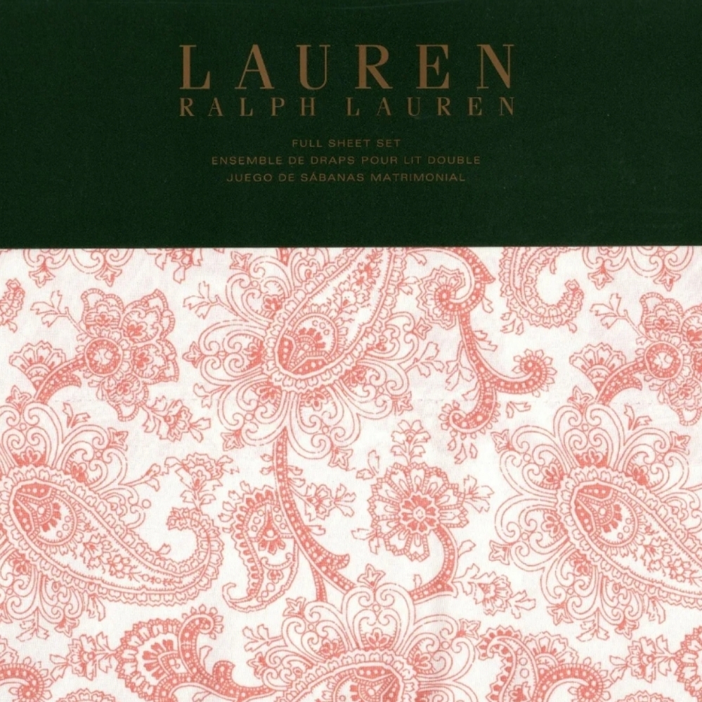 New Ralph Lauren Full size sheet set paisley